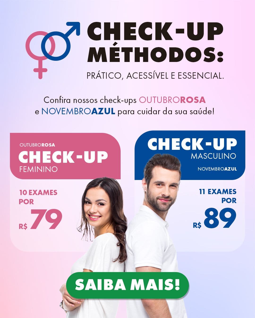 Campanha Outubro rosa e Novembro Azul